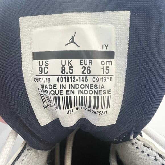 Nike Air Jordan 9 Retro Blue White #23 Youth 9C 401812-145 - Picture 8 of 8